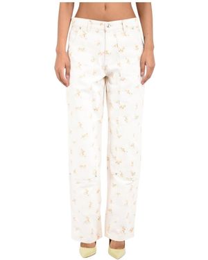 MSGM Straight Jeans - White