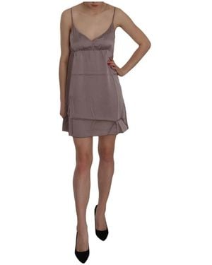Pink Memories Short Dresses - Brown