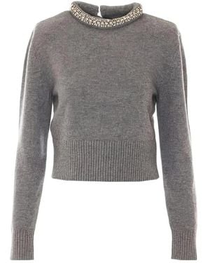 Pinko Round-Neck Knitwear - Grigio