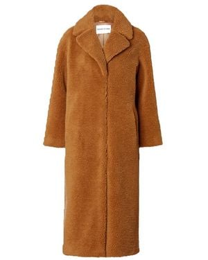 Stand Studio Jassen ,Bruin ,Polyester Camille Cocoon Oversized Jas