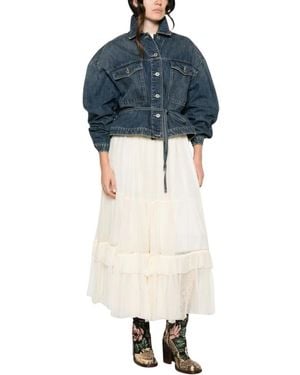 Chloé Stufenrock Midi - Blau
