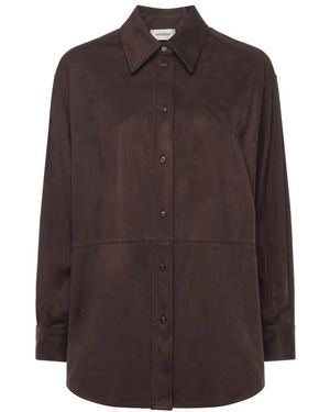 Ottod'Ame Overhemden ,Bruin ,Bruine Shirt Voor Vrouwen
