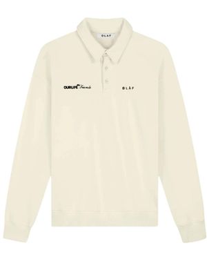 OLAF HUSSEIN Script Friends Oversized Polo - Wit