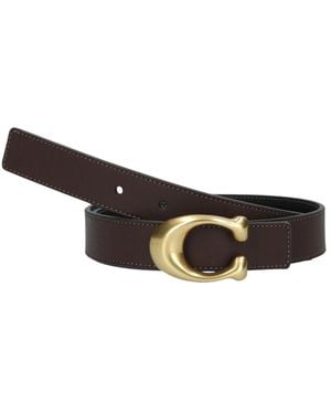 COACH Sculpted C Buckle Reversible Belt - Schwarz