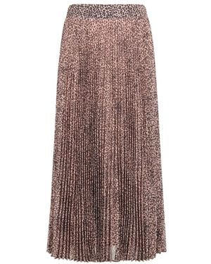 FARM Rio Luipaard Ruche Maxi Rok Roze - Bruin