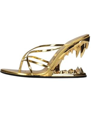 Gcds Heeled Mules - Metálico