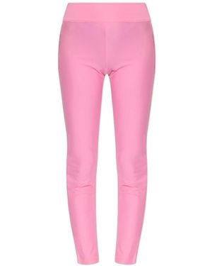 Versace Jeans Couture Broeken ,Roze ,Leggings Met Zijstrepen