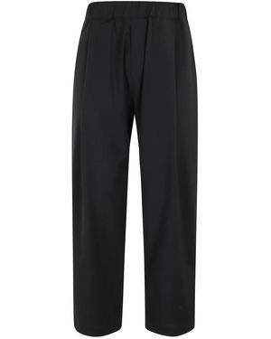 A PAPER KID Straight Trousers - Noir