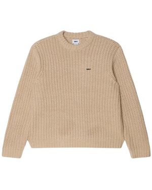 Obey Round-Neck Knitwear - Natural