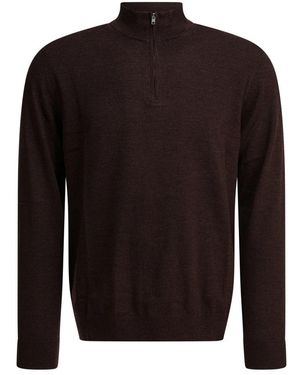NN07 Gustav Zip Sweater - Schwarz