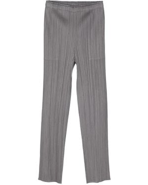 Issey Miyake Slim-Fit Trousers - Grijs