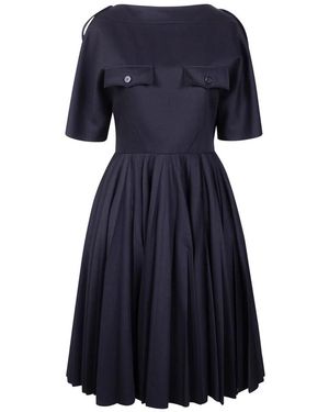Prada Kleedjes ,Zwart ,Midi Kleedjes - Blauw