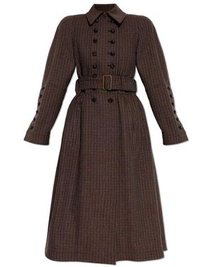 Chloé Double-Breasted Coats - Marrón