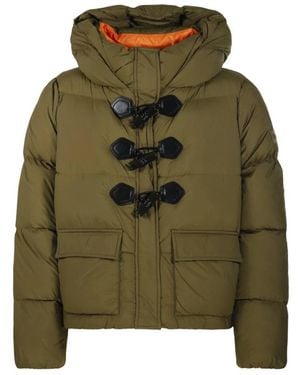 Ganni Jassen ,Groen ,Nylon Mini Puffer