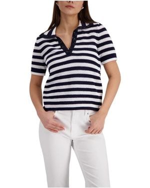 Monari Ajour Polo Pullover - Blau