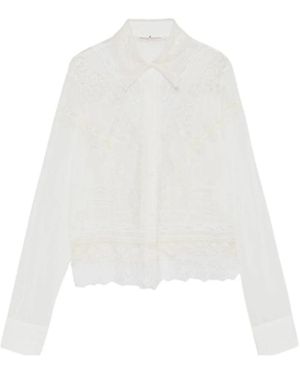 Ermanno Scervino Overhemden ,Wit ,Shirt Met Borduursel
