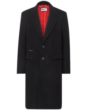 Philipp Plein Jassen ,Zwart ,Wol Coat Long