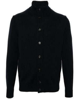 Zanone Navy blau wolle strickpullover - Schwarz