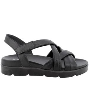 Igi&co Schwarze Bequeme Leder Sandalen Für Frauen