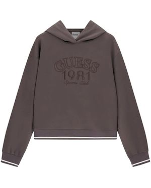 Guess Hoodies & Sweatvesten ,Bruin ,Hoodies - Grijs