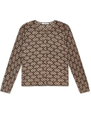 Maliparmi Gestrickter Cardigan Mit Print - Braun