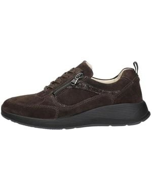 Waldläufer Schoenen ,Bruin ,Leer Kalea Veterschoenen Laag