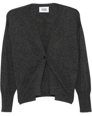 Alpha Studio Cardigan Met Knoopsluiting - Zwart