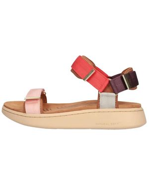 Woden Schoenen ,Veelkleurig ,Line Sandalen - Roze