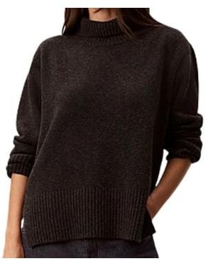 Calvin Klein Lux Wol Trui - Zwart