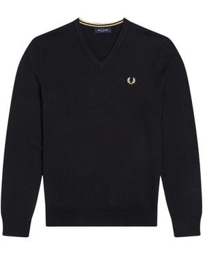 Fred Perry V-Neck Knitwear - Azul