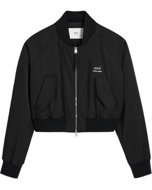 Ami Paris Bomber Jackets - Black