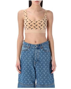 Marine Serre Sleeveless Tops - Blue
