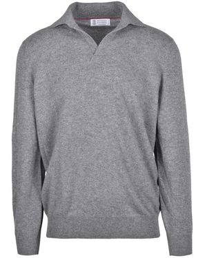 Brunello Cucinelli Cashmere Knitwear - Grigio
