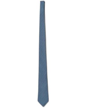 ZEGNA Bedruckte Seidenkrawatte - Blau