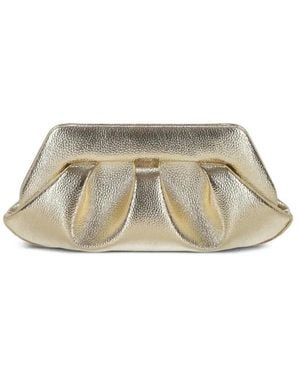 THEMOIRÈ Metallic Clutch Bag Mit Raffung - Gelb
