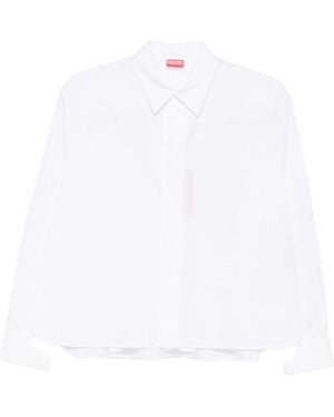 KENZO Overhemden ,Wit ,Katoen Shirt Van Katoenpoplin