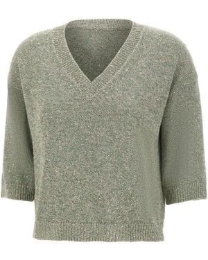 Kangra V-Neck Knitwear - Green