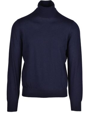 Brunello Cucinelli Radfahrer Wolle Kaschmir Stricktop - Blau