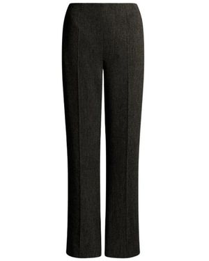 Alberta Ferretti Rechte Viscose Broek - Zwart