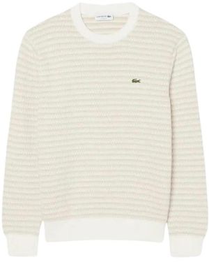 Lacoste Rundhals-Strickpullover - Weiß