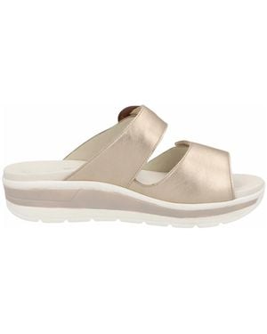 SOLIDUS Offene Sandale Mit Ringdetail - Mettallic