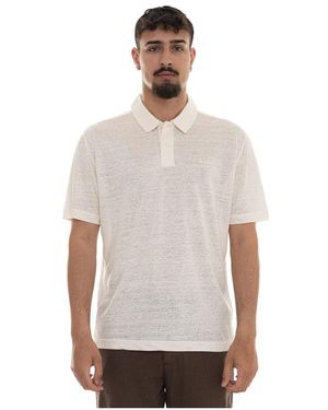 GANT Tops ,Linnen Polo Shirt Met Korte Mouwen - Wit