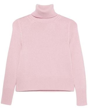 Alpha Studio Feinstrick Rollkragenpullover - Pink