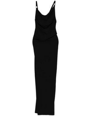 Coperni Kleedjes ,Zwart ,Polyester Logo Jurk