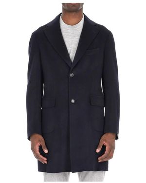 Barba Napoli Single-Breasted Coats - Blue