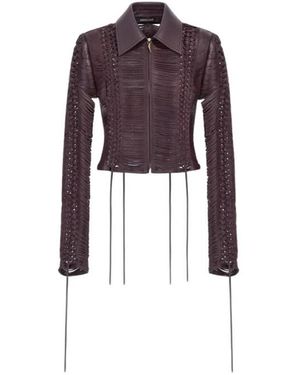 Roberto Cavalli Leather Jackets - Paars