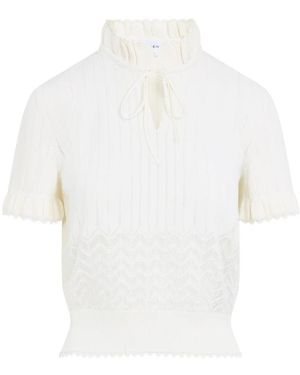 McQueen Truien & Vesten ,Lace Top - Wit