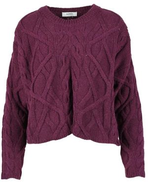 Alpha Studio Round-Neck Knitwear - Morado