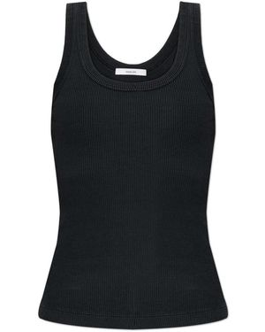 Haikure Sleeveless Tops - Black