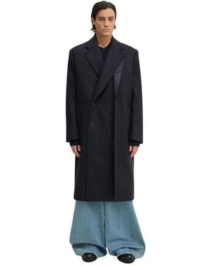 Y. Project Jassen ,Blauw ,Katoen Double Front Coat - Zwart